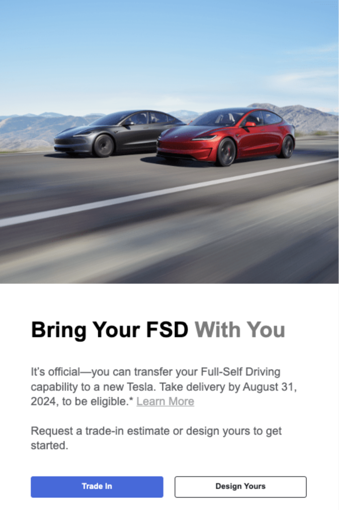 Tesla trasferimento FSD | Elettronauti.it