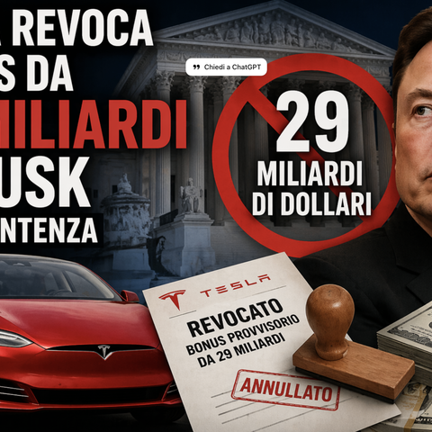 Tesla revoca il bonus da 29 miliardi a Musk