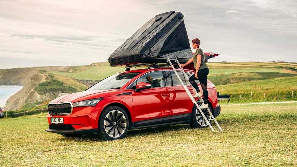 skoda enyaq camper laterale