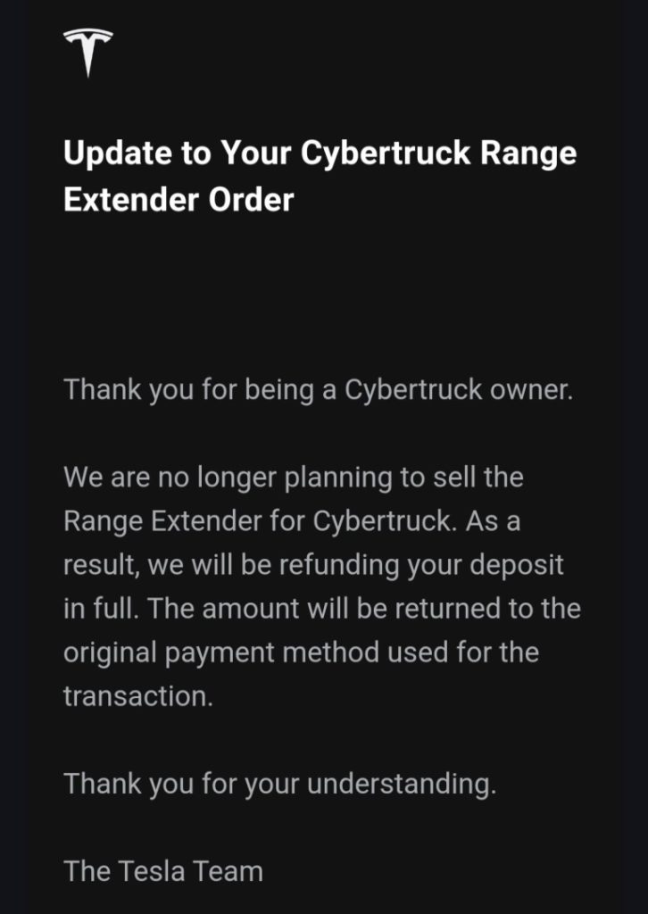 Mail inviata da Tesla ai proprietari di Cybertruck | Elettronauti.it