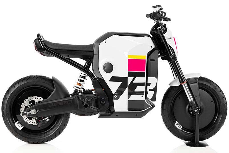 super73 moto elettrica laterale