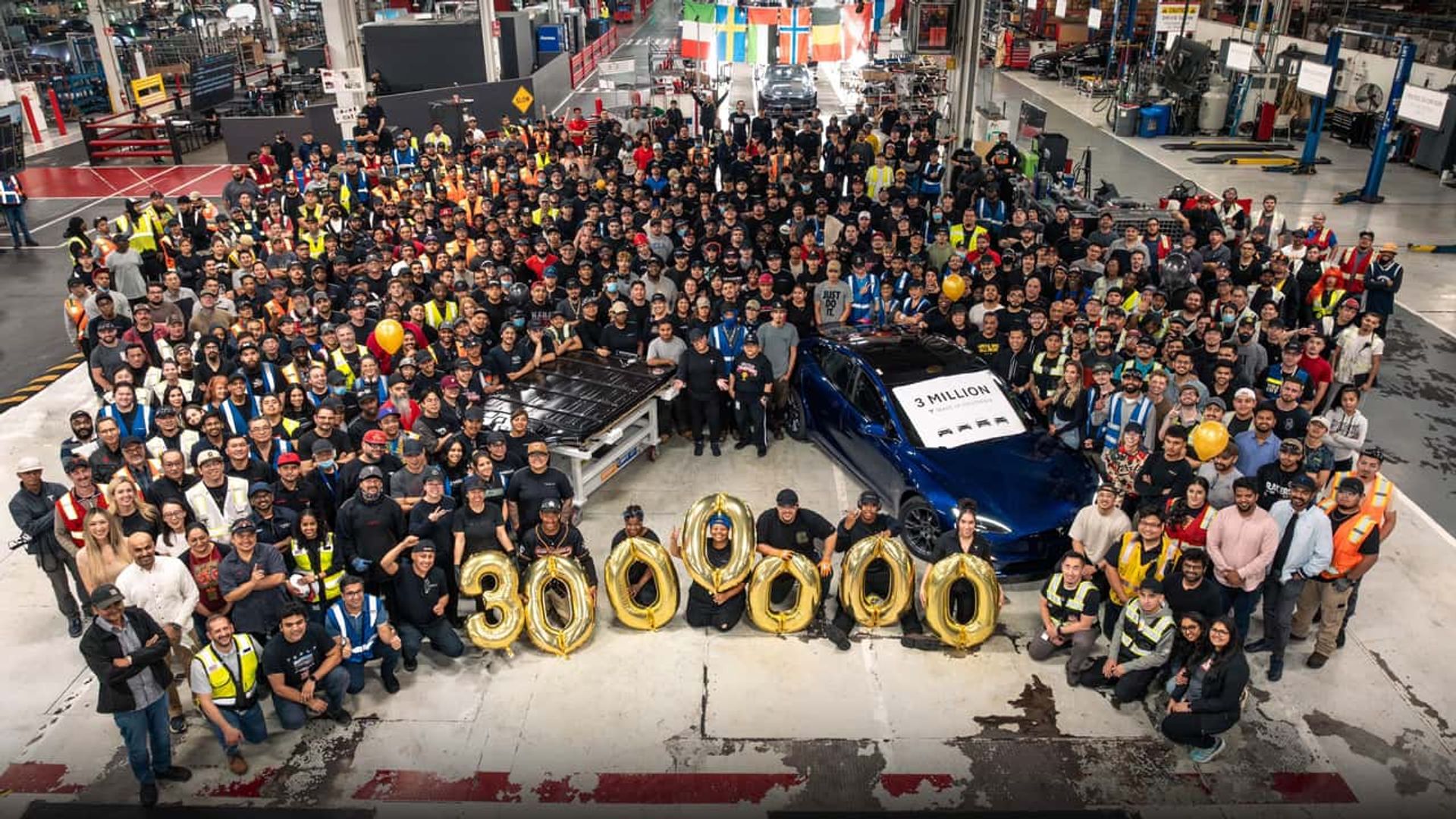 Tesla Fremont + Giga Nevada 3milionesima auto