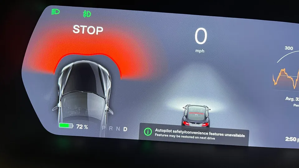 Tesla model S STOP Sensori di Parcheggio