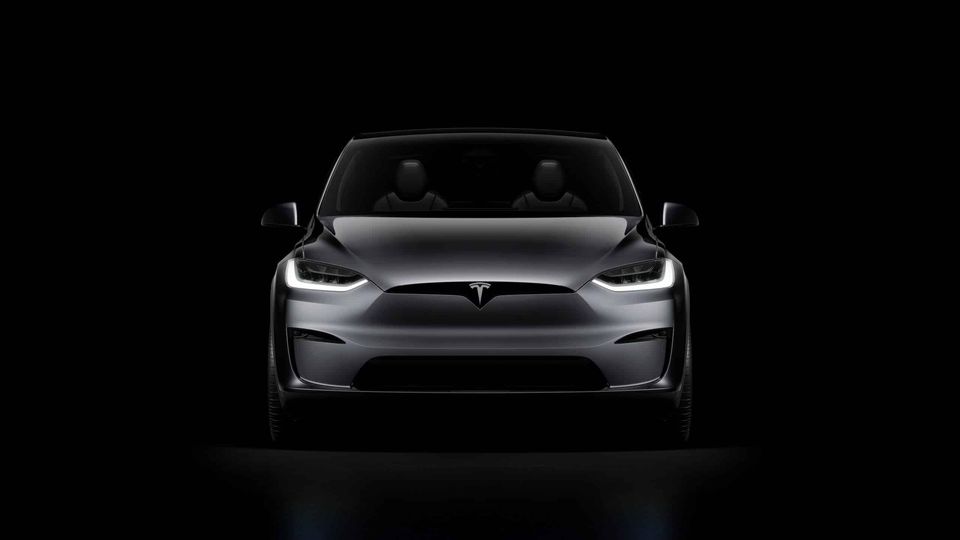 Tesla Model X Nera Anteriore
