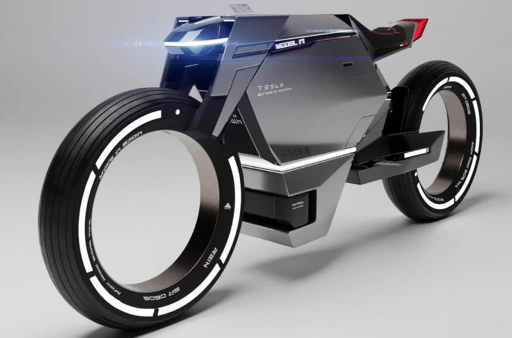 tesla model m anteriore