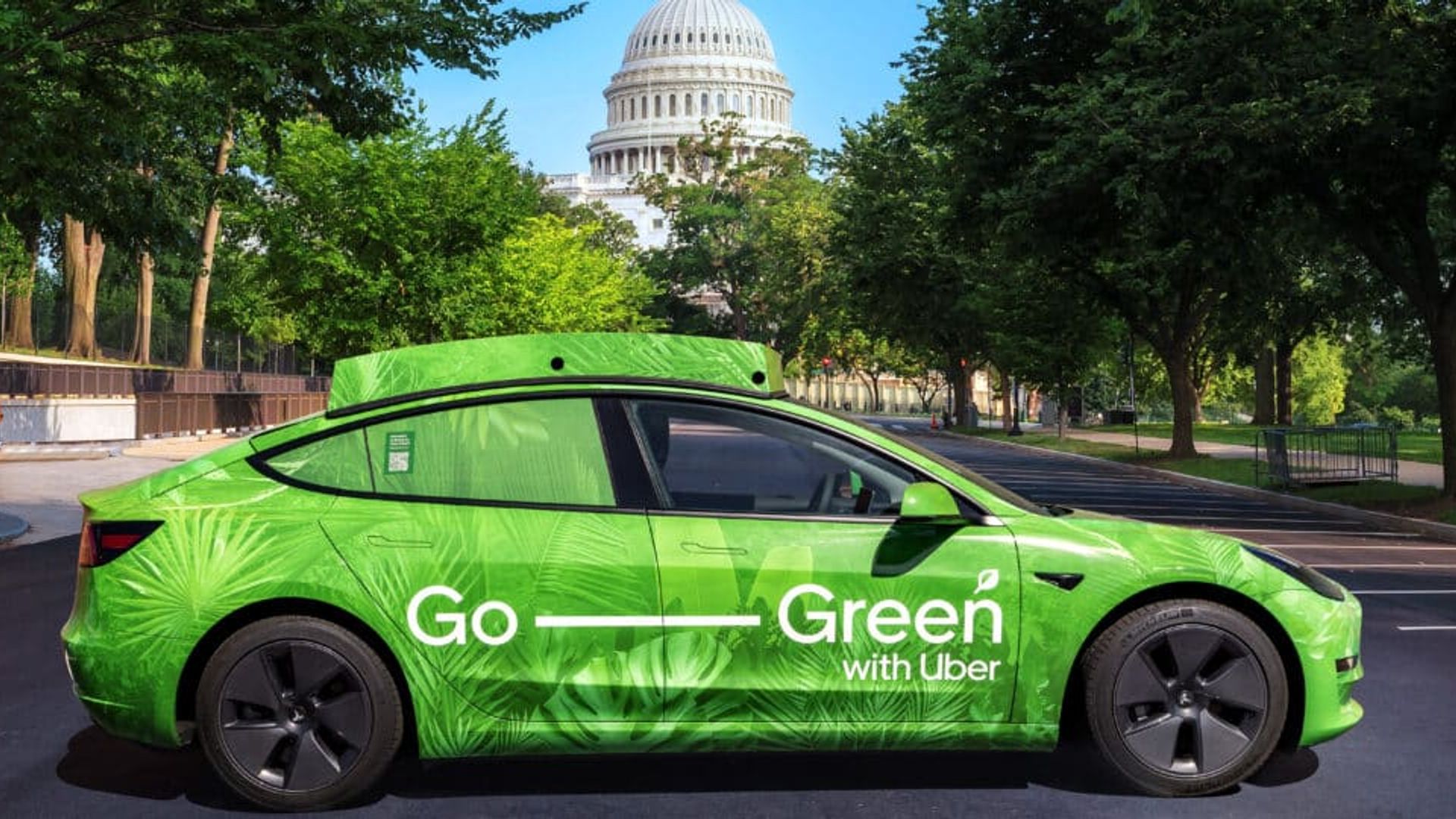 Uber Green Laterale Tesla