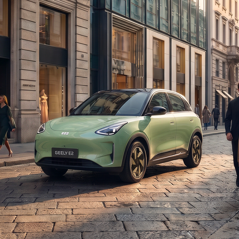 Elettronauti.it Geely EX2 Frontale in paese