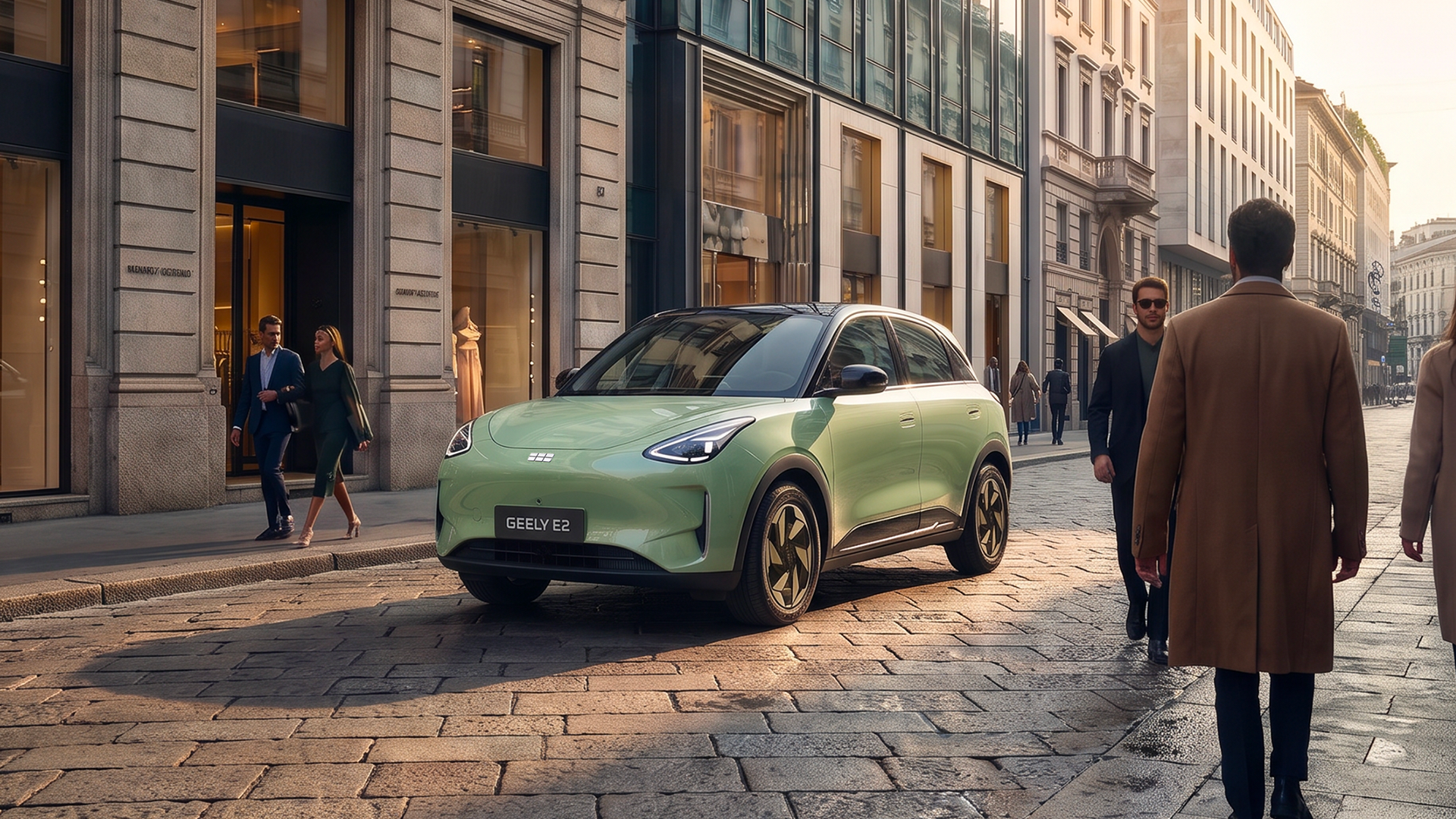Elettronauti.it Geely EX2 Frontale in paese