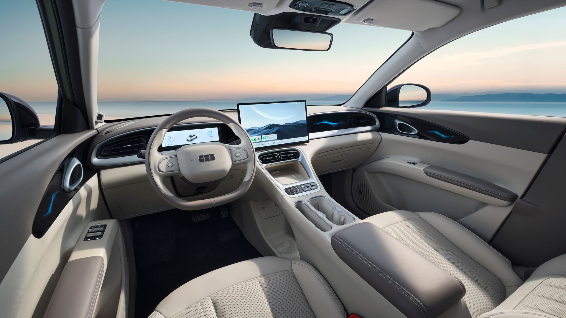 Elettronauti.it Geely EX2 Interno Chiaro