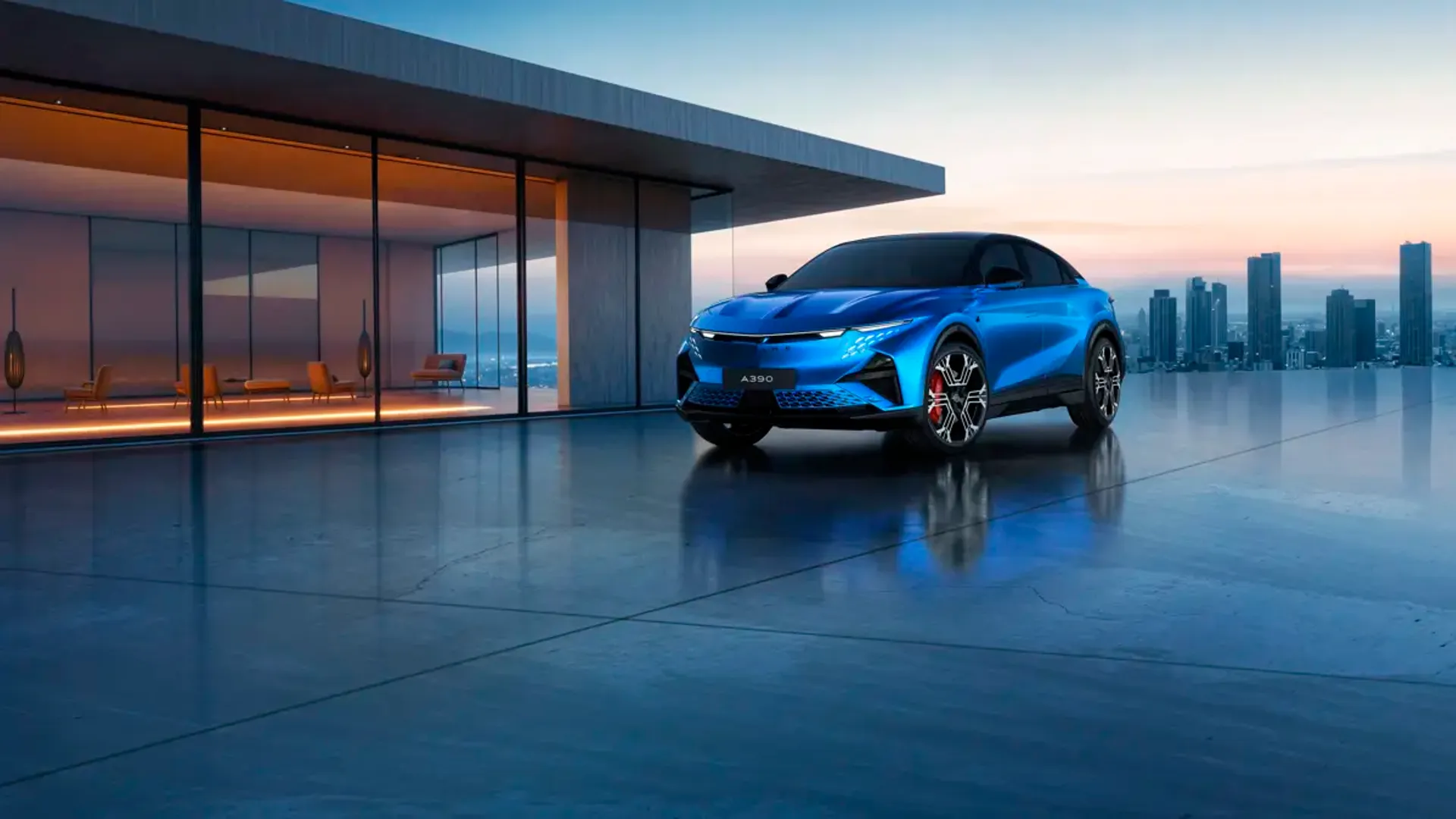 Elettronauti - Alpine A390 GT - Blu - Esterno - Vista anteriore a tre quarti