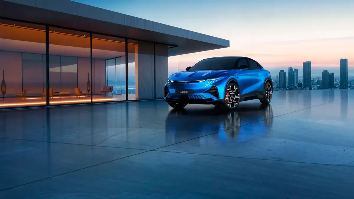 Elettronauti - Alpine A390 GT - Blu - Esterno - Vista anteriore a tre quarti