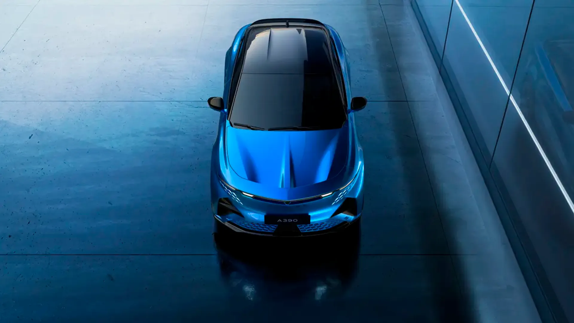 Elettronauti - Alpine A390 GT - Blu - Esterno - Vista anteriore a tre quarti