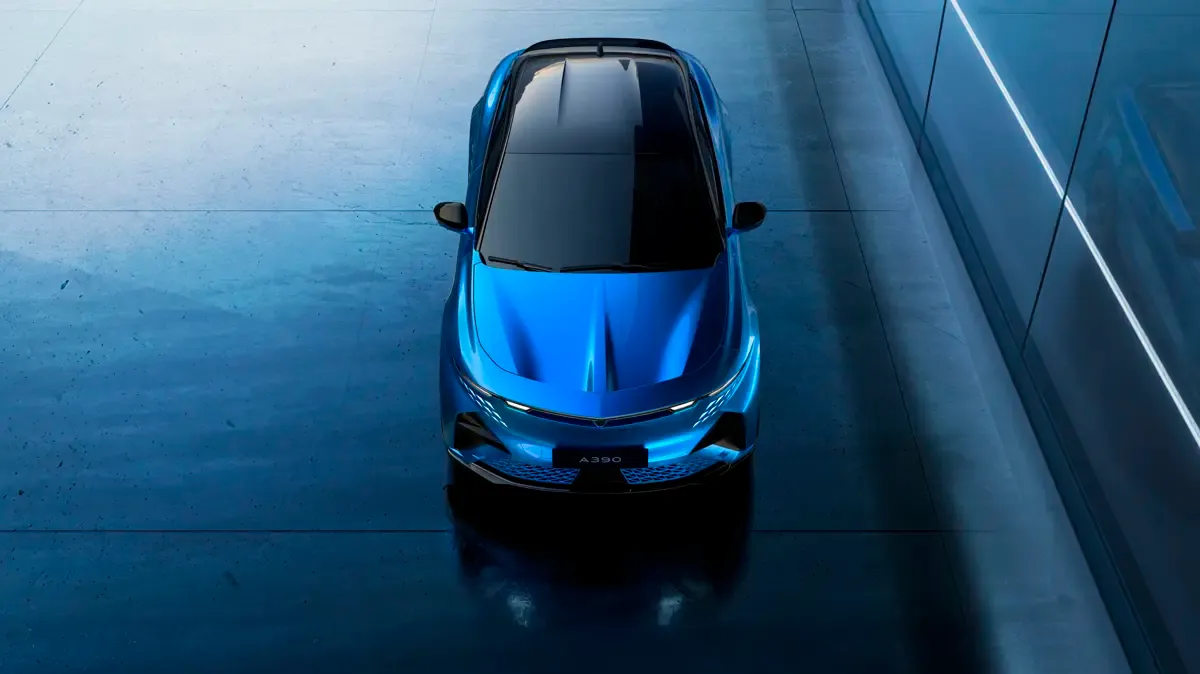 Elettronauti - Alpine A390 GT - Blu - Esterno - Vista anteriore a tre quarti