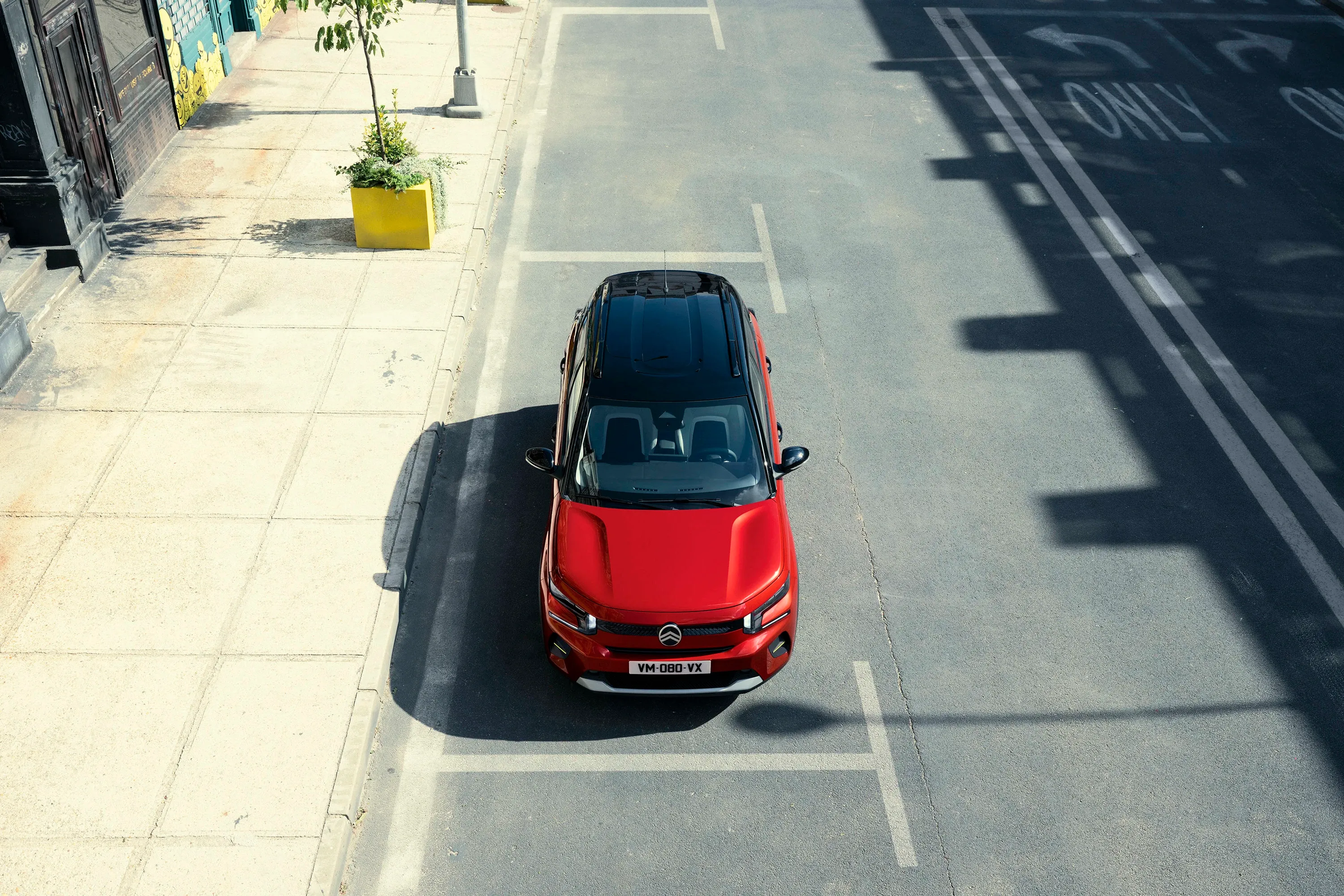 Elettronauti Citroen e-c3 vista dall'alto 2