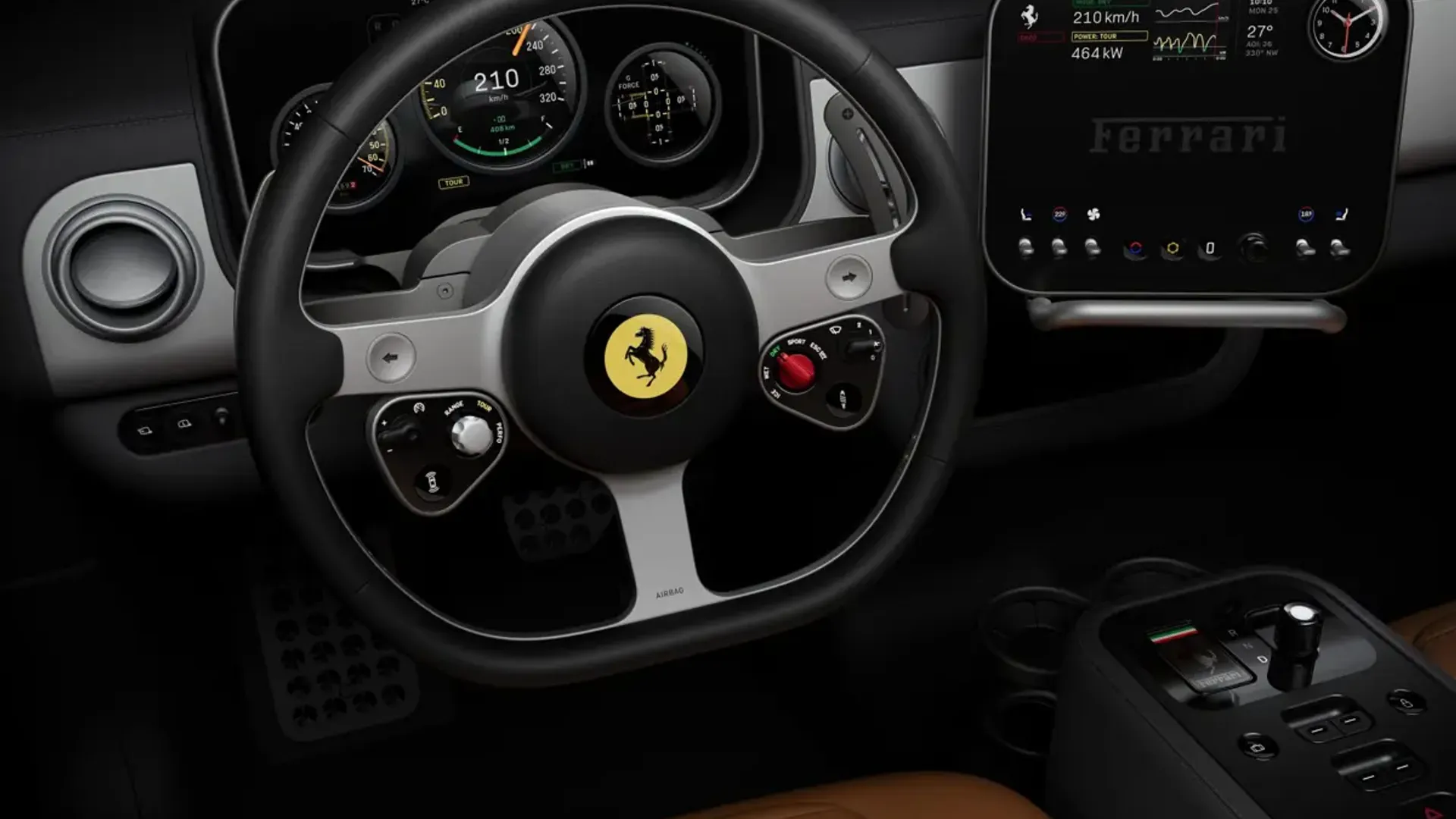 Elettronauti - Ferrari Luce - Nero - Esterno - Vista anteriore a tre quarti