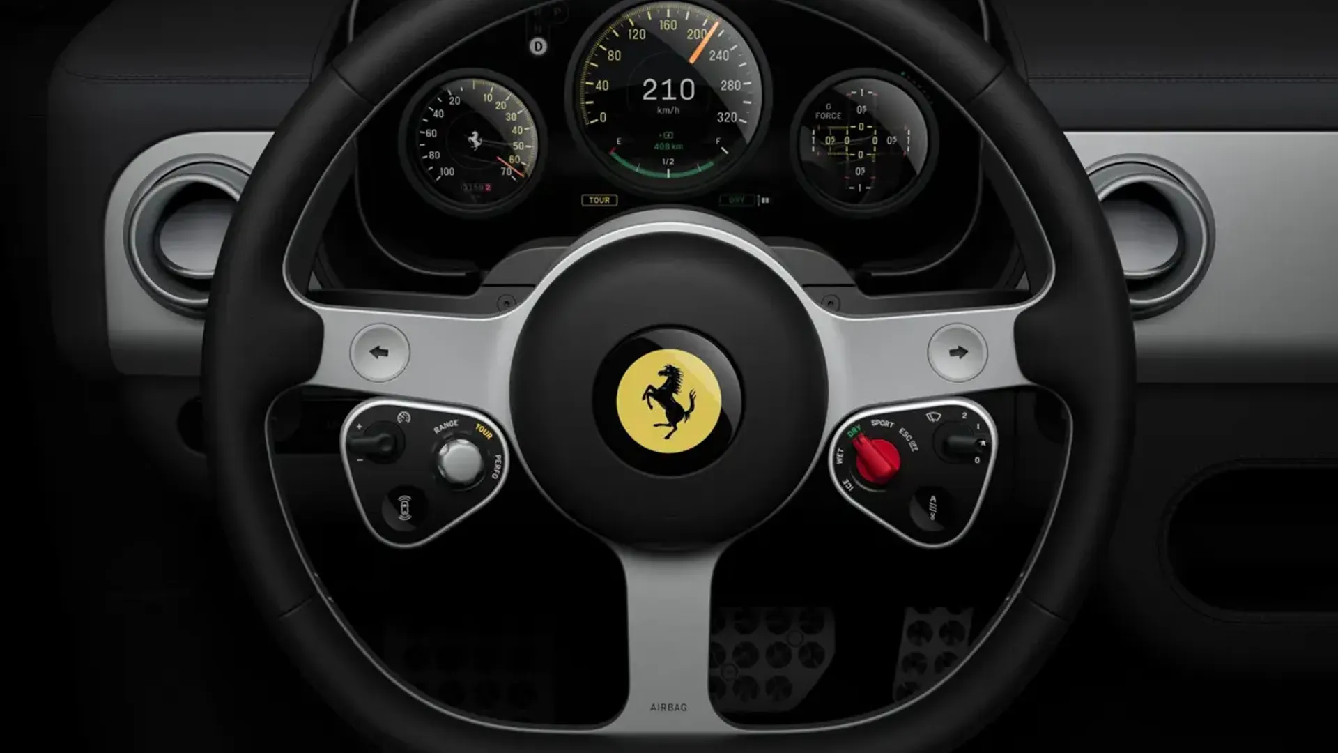Elettronauti - Ferrari Luce - Interni - Vista della plancia