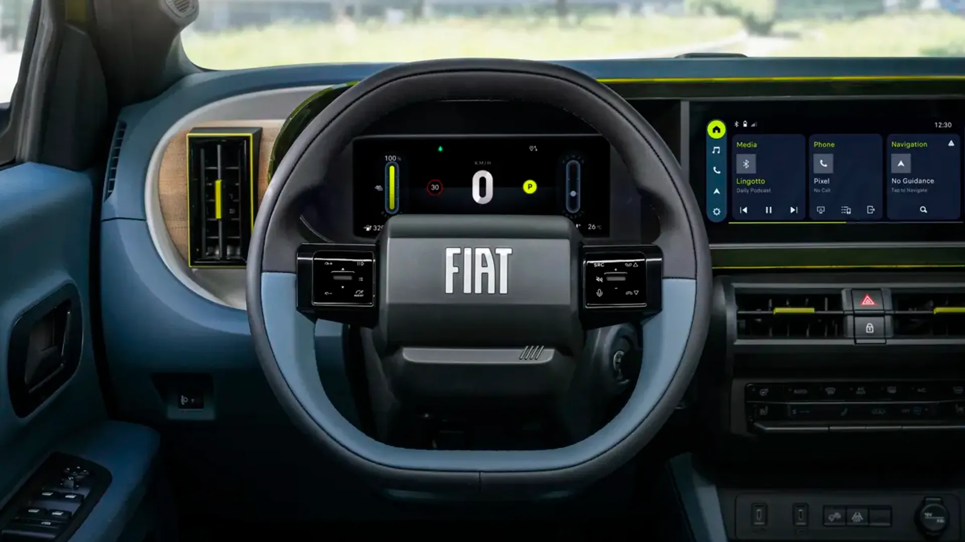 Elettronauti - Fiat Grande Panda - Plancia - Vista della plancia