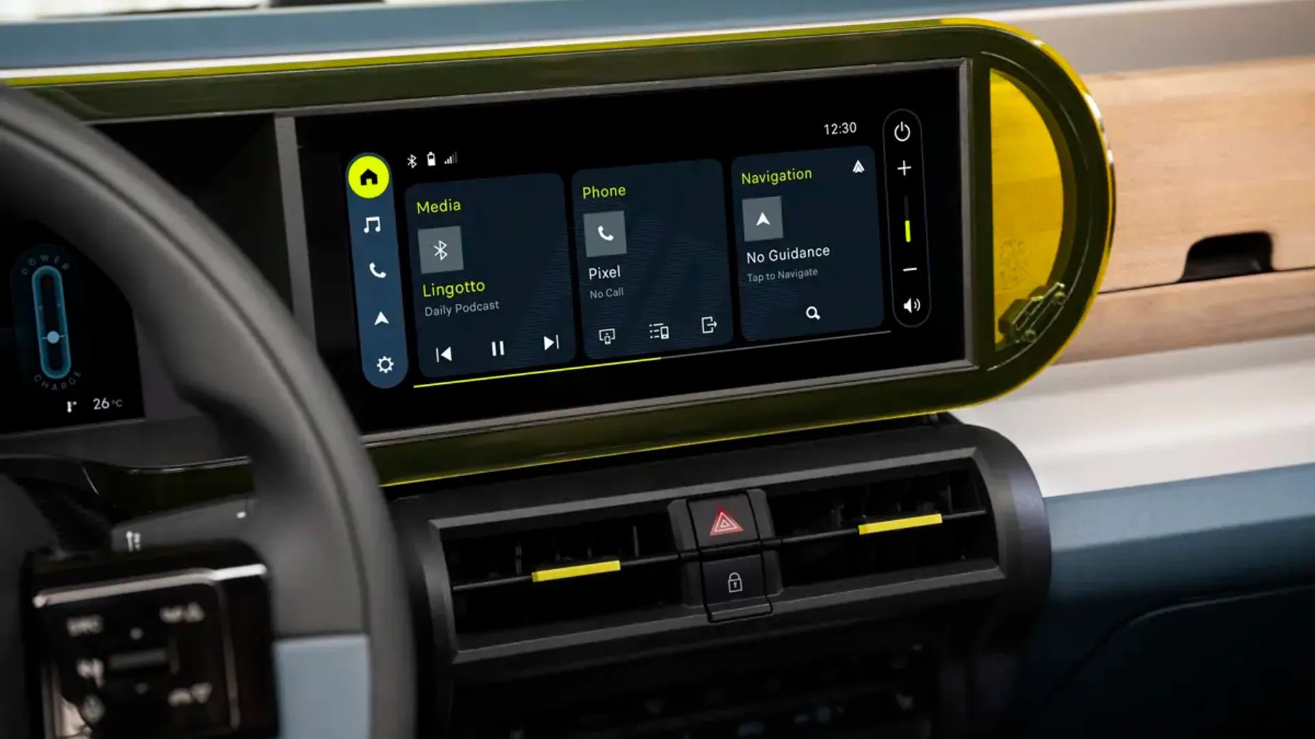 Elettronauti - Fiat Grande Panda - Plancia - Vista della plancia