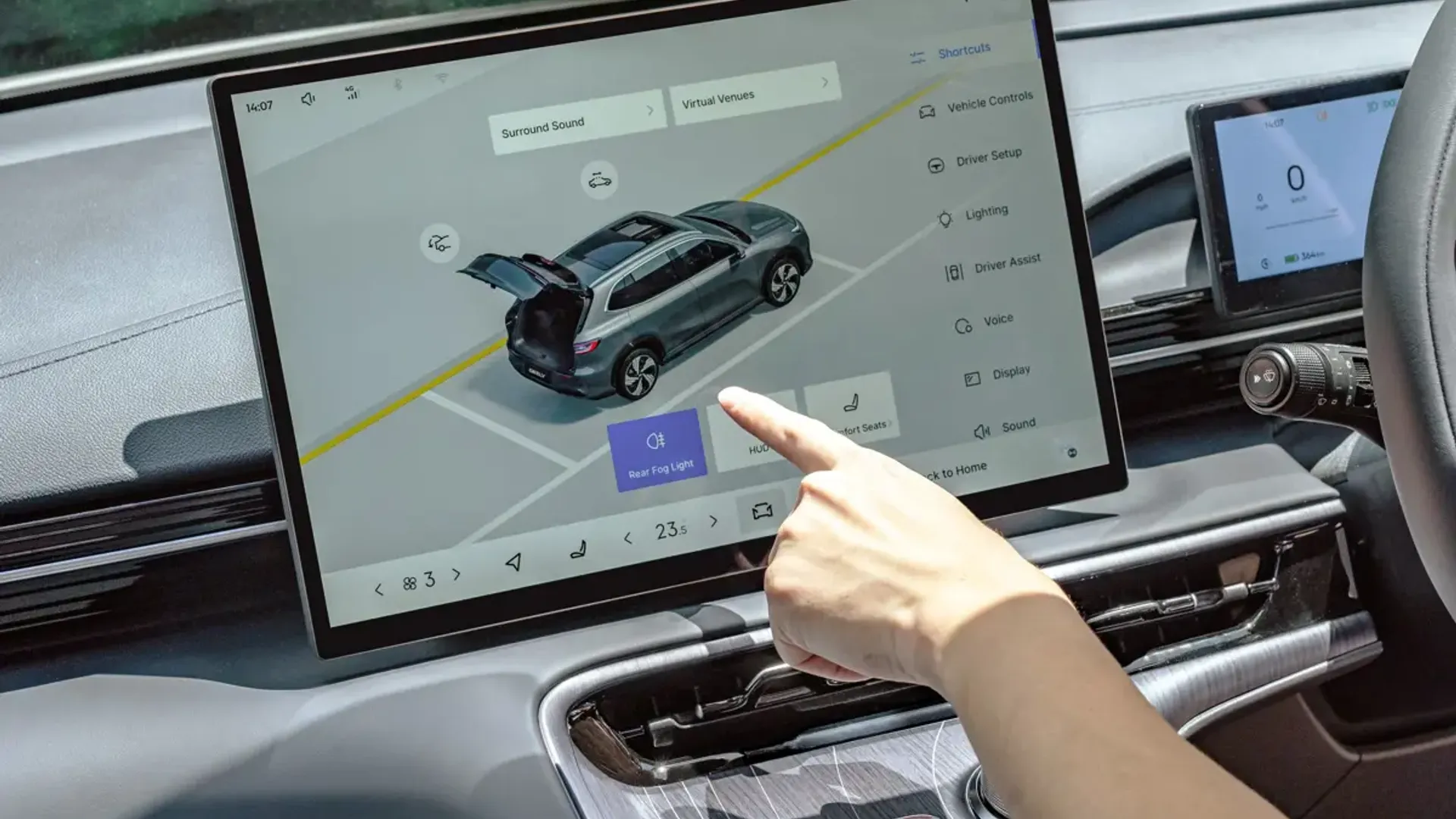 Elettronauti - Geely EX5 60.2kWh - Infotainment - Vista della plancia