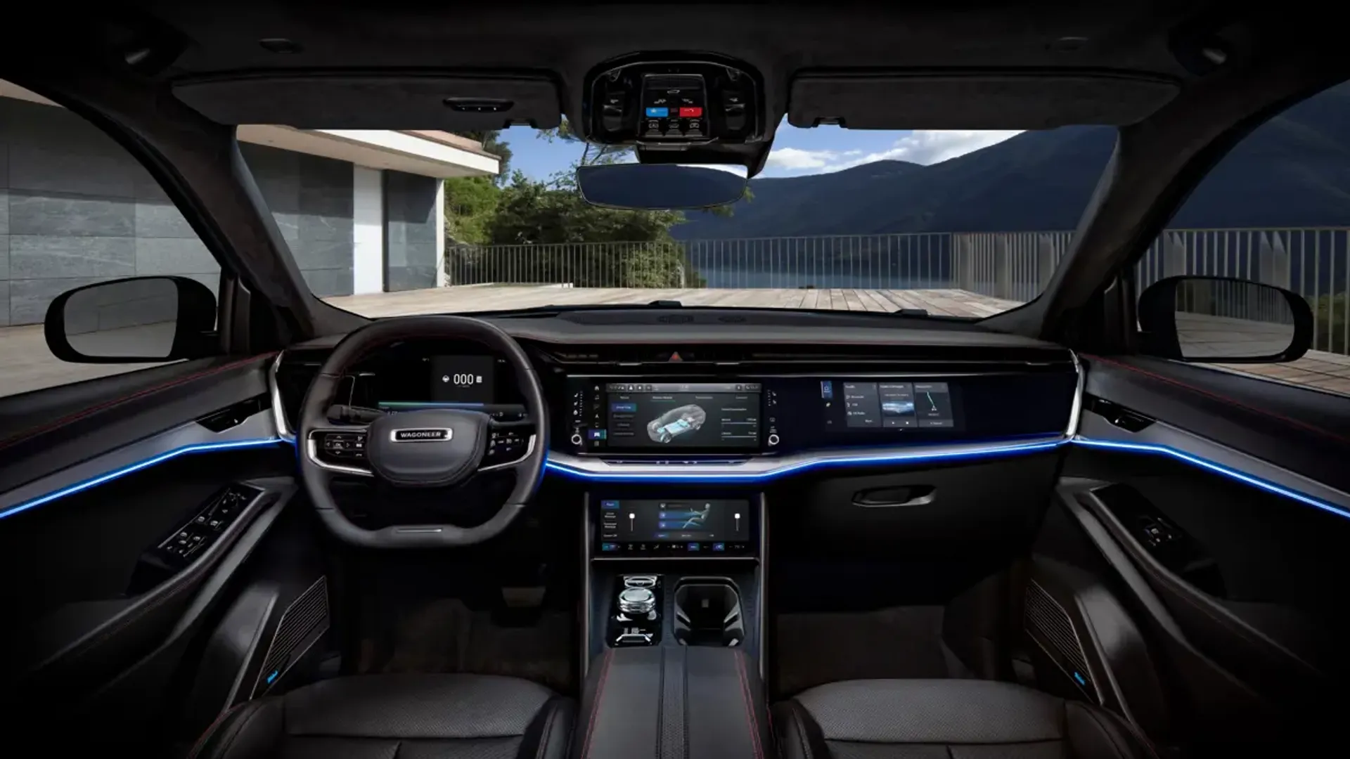 Elettronauti - Jeep Wagoneer S - Nero - Plancia - Vista della plancia