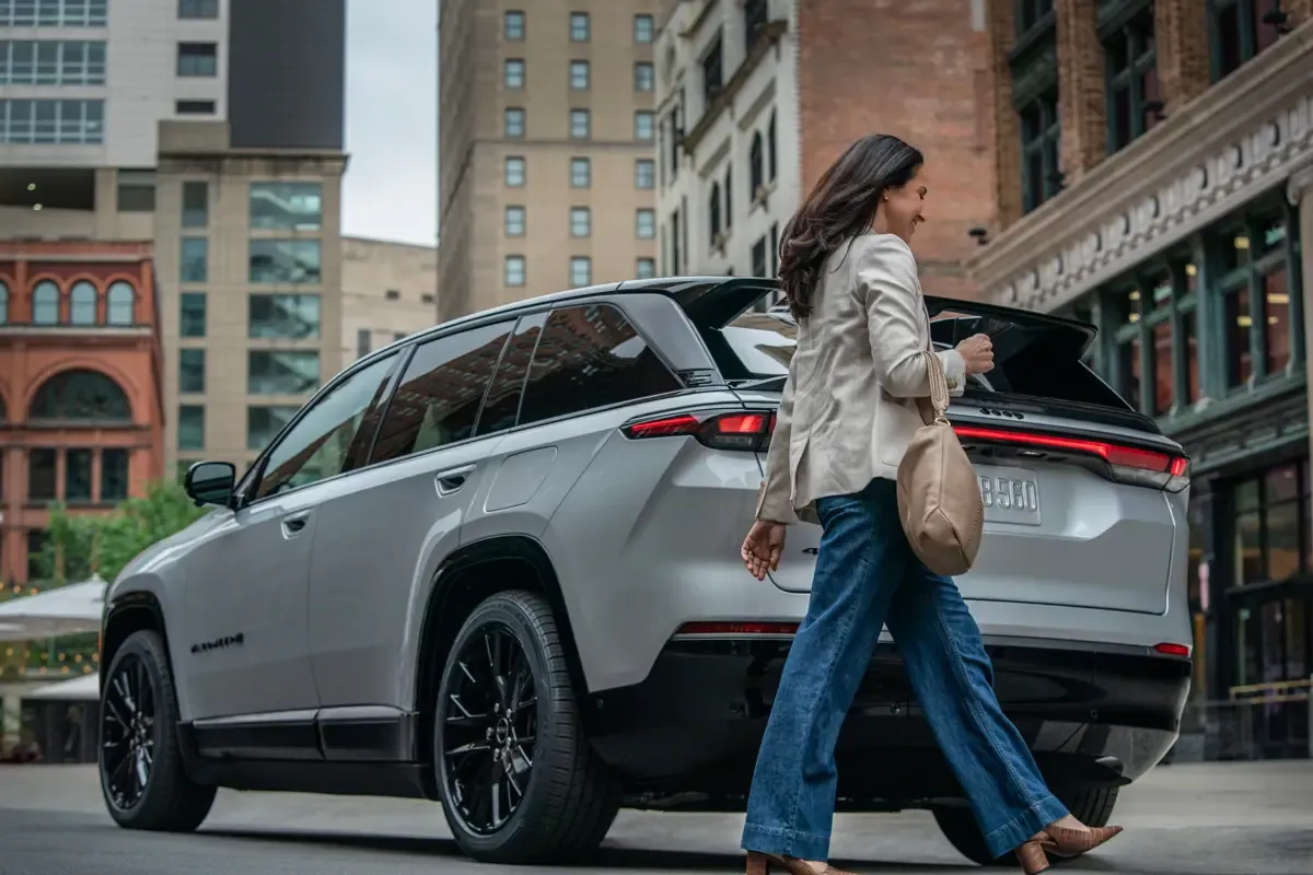Elettronauti - Jeep Wagoneer S - Bianco - Esterno - Vista anteriore a tre quarti