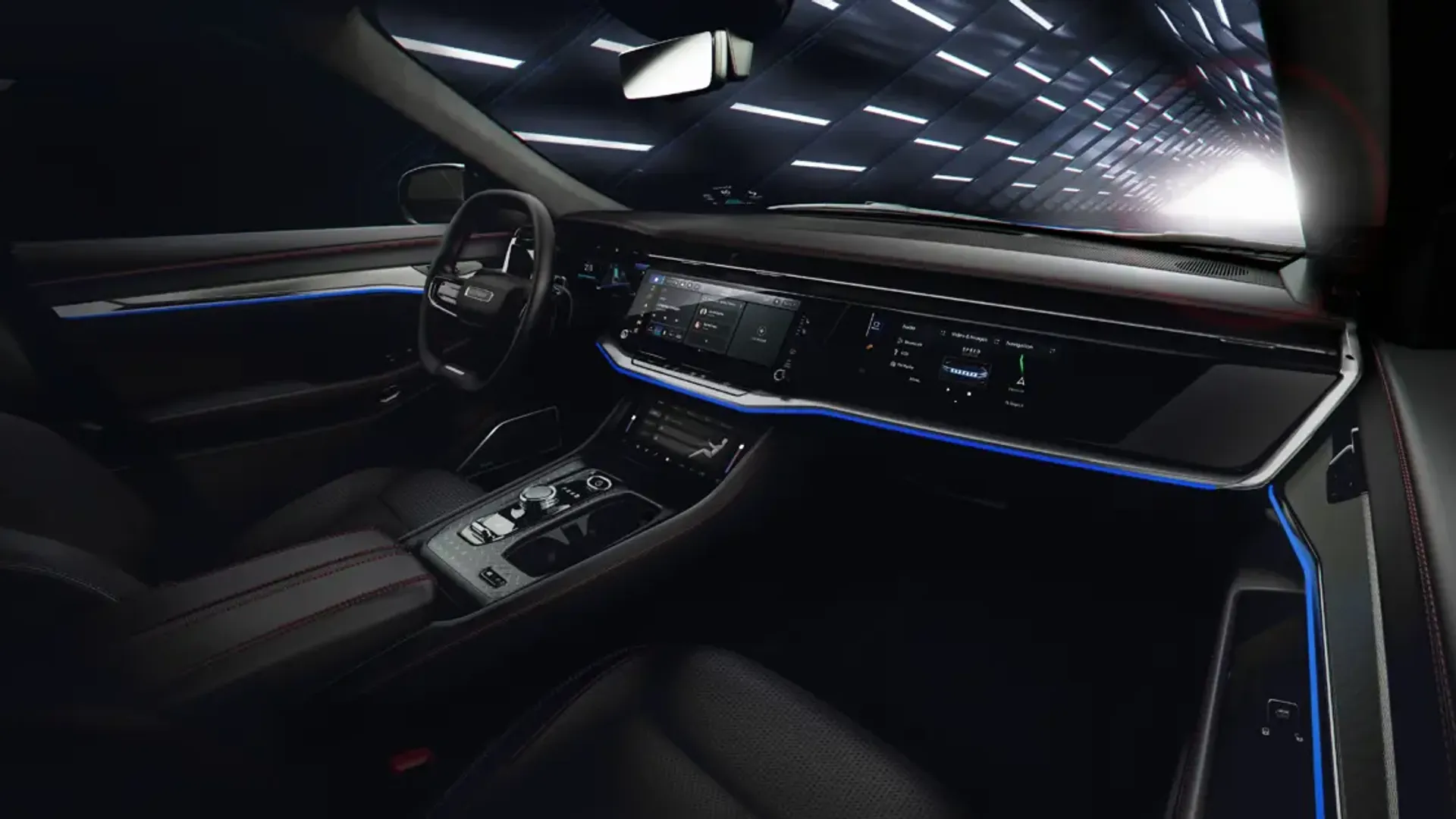 Elettronauti - Jeep Wagoneer S - Infotainment - Vista della plancia