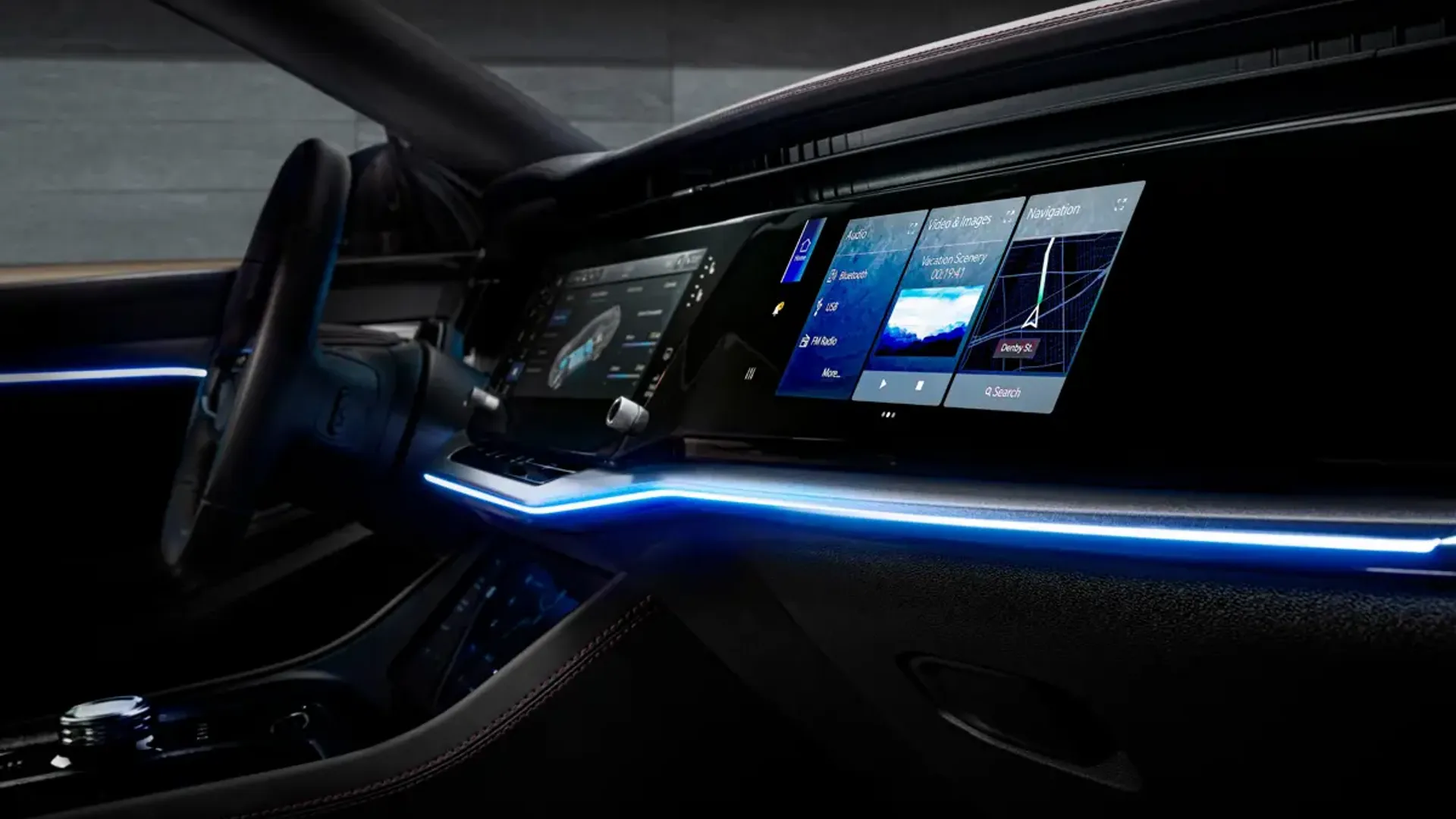 Elettronauti - Jeep Wagoneer S - Infotainment - Vista della plancia