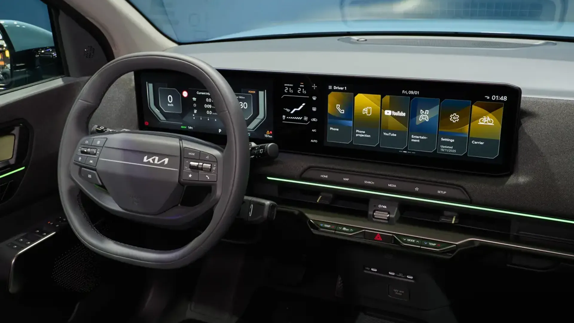 Elettronauti - Kia EV2 Long Range - Infotainment - Vista della plancia