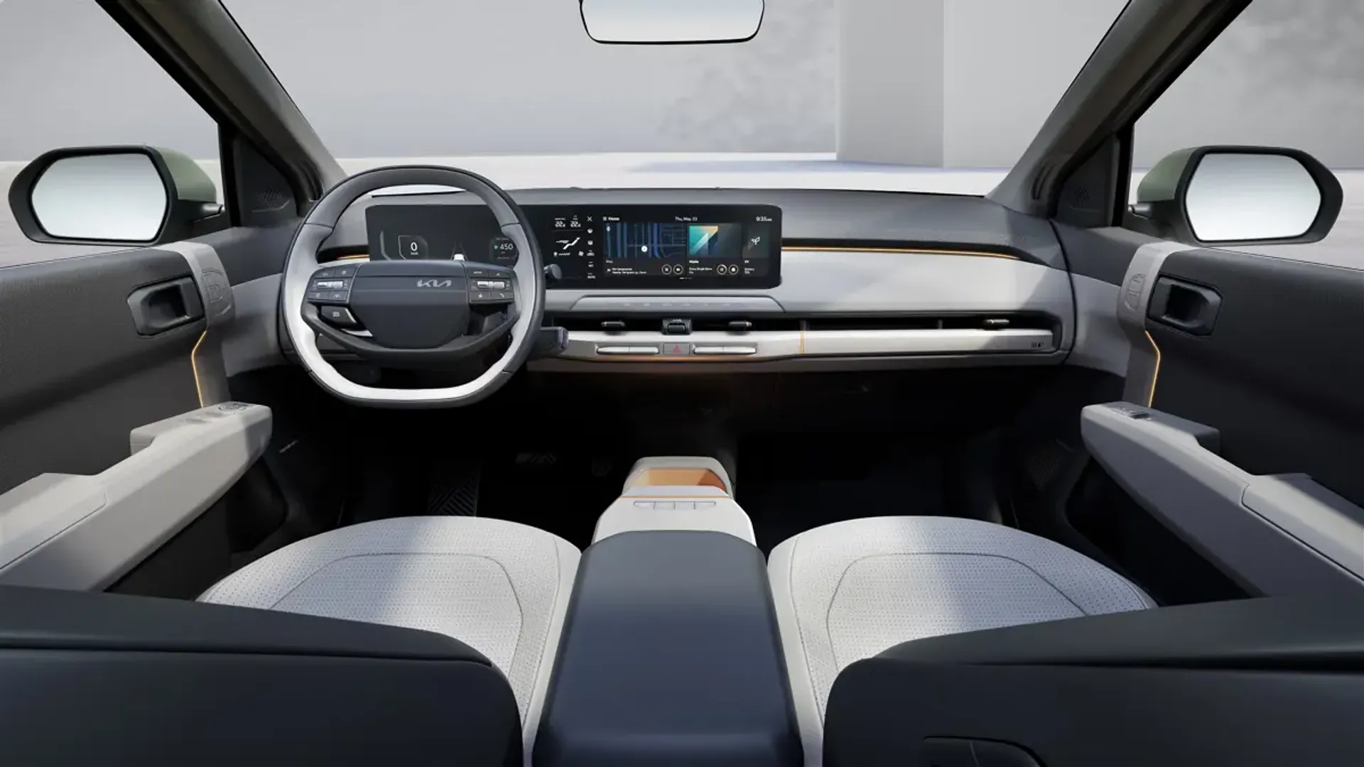 Elettronauti - Kia EV3 GT - Grigio - Interni - Vista della plancia