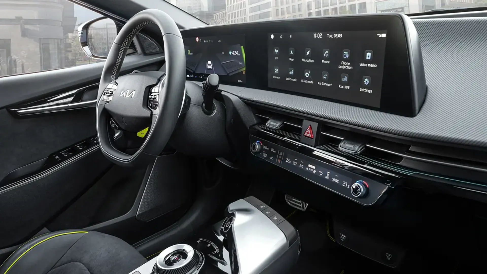 Elettronauti - Kia EV6 GT - Infotainment - Vista della plancia