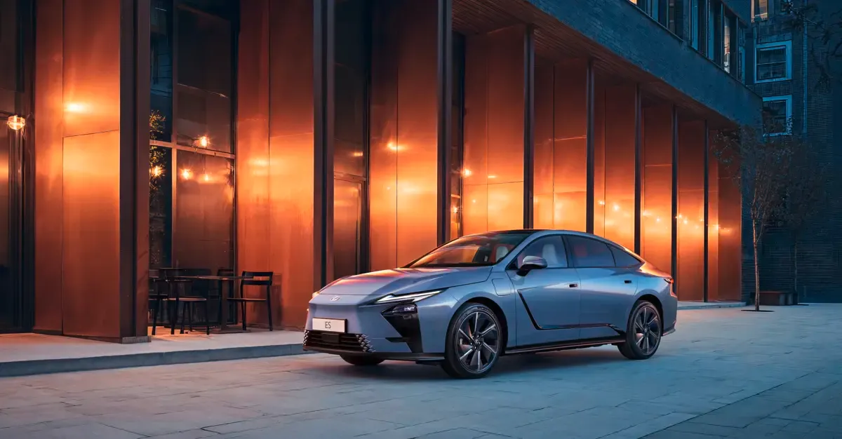 Elettronauti - Lexus ES 350e - Dark Blue - Esterno - Vista anteriore a tre quarti