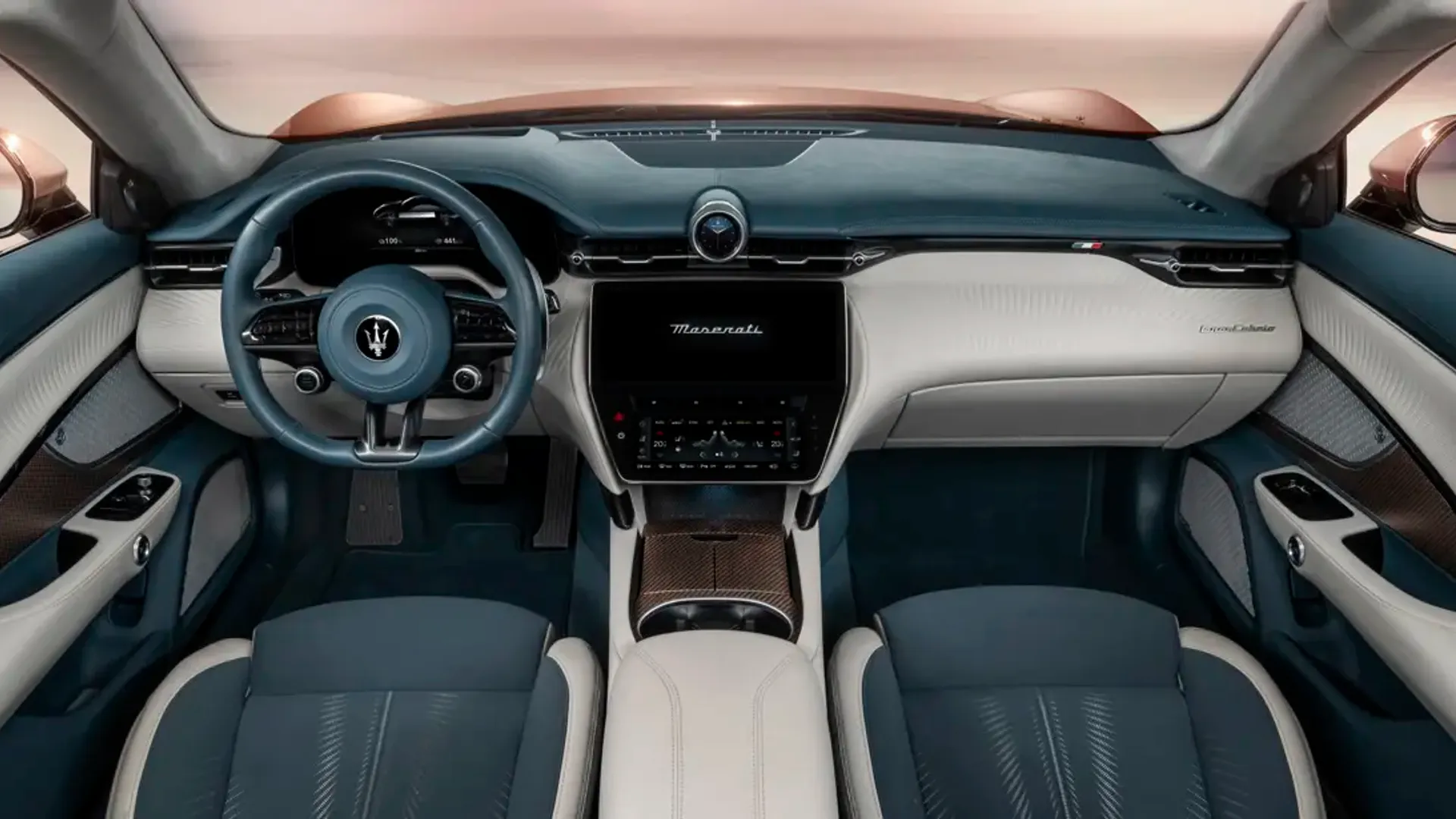 Elettronauti - Maserati GranCabrio Folgore - Bianco - Interni - Vista della plancia