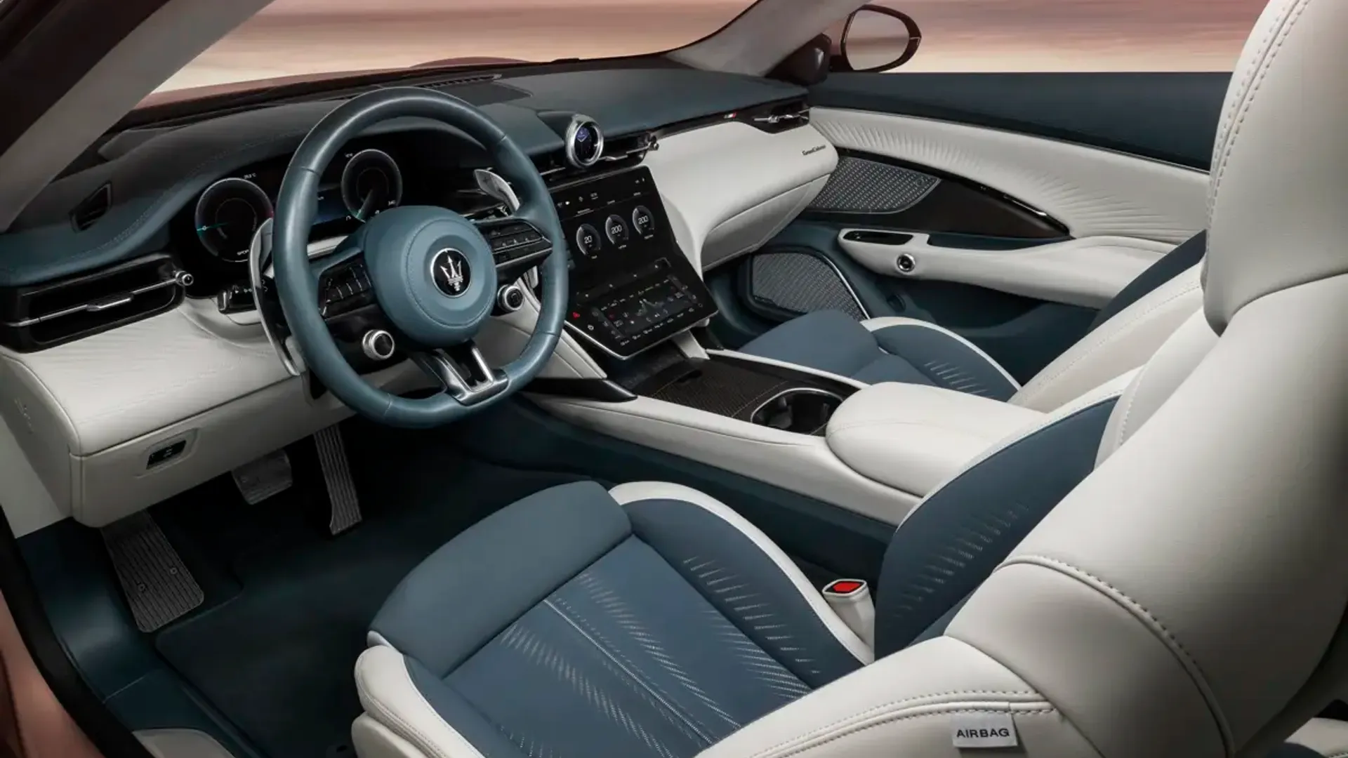 Elettronauti - Maserati GranCabrio Folgore - White And Blue - Interni - Sedili anteriori