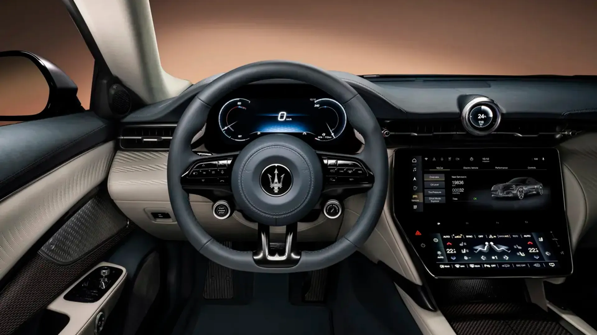 Elettronauti - Maserati GranTurismo Folgore - Infotainment - Vista della plancia