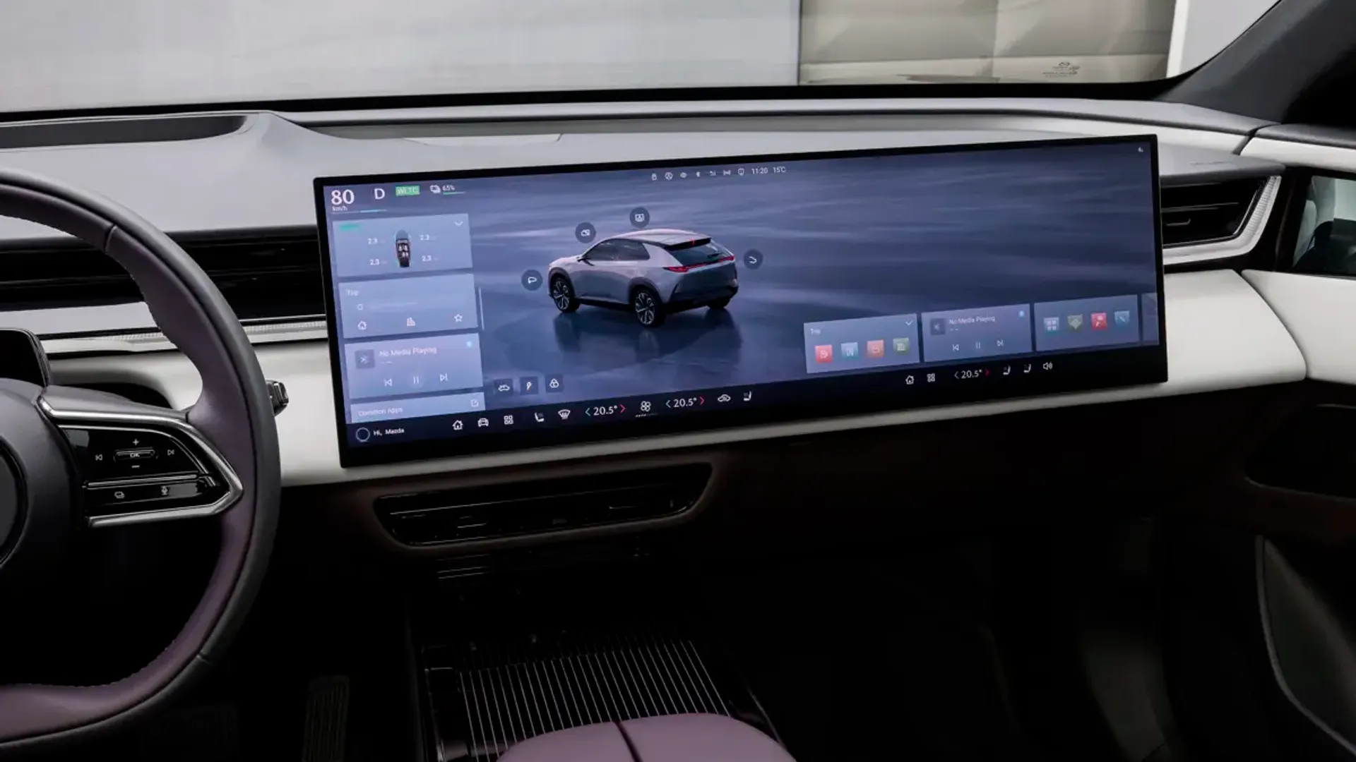 Elettronauti - Mazda CX-6e Standard Range RWD - Infotainment - Vista della plancia