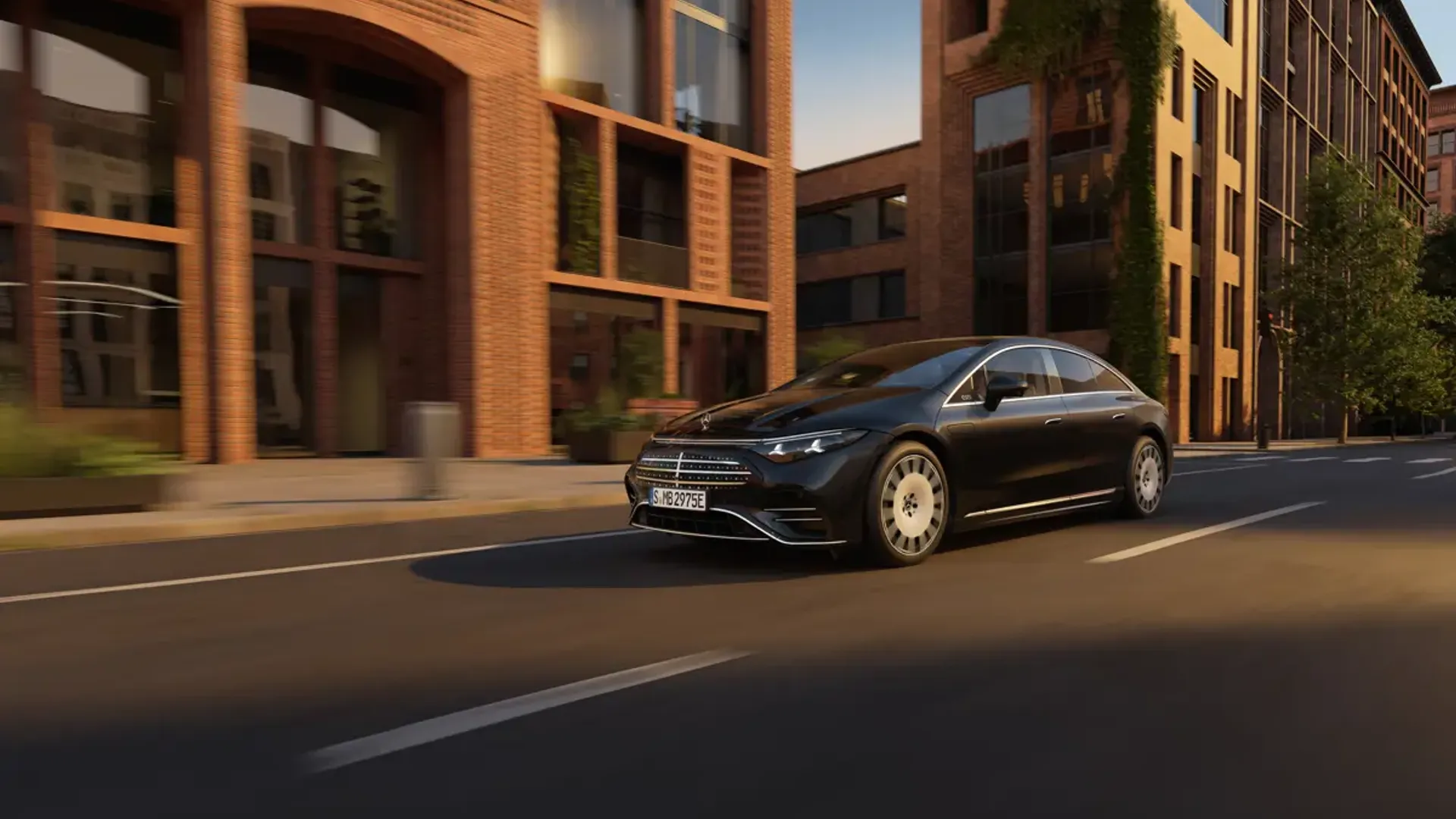 Elettronauti - Mercedes-Benz EQS 400 (MY26) - Nero - Esterno - Vista anteriore a tre quarti
