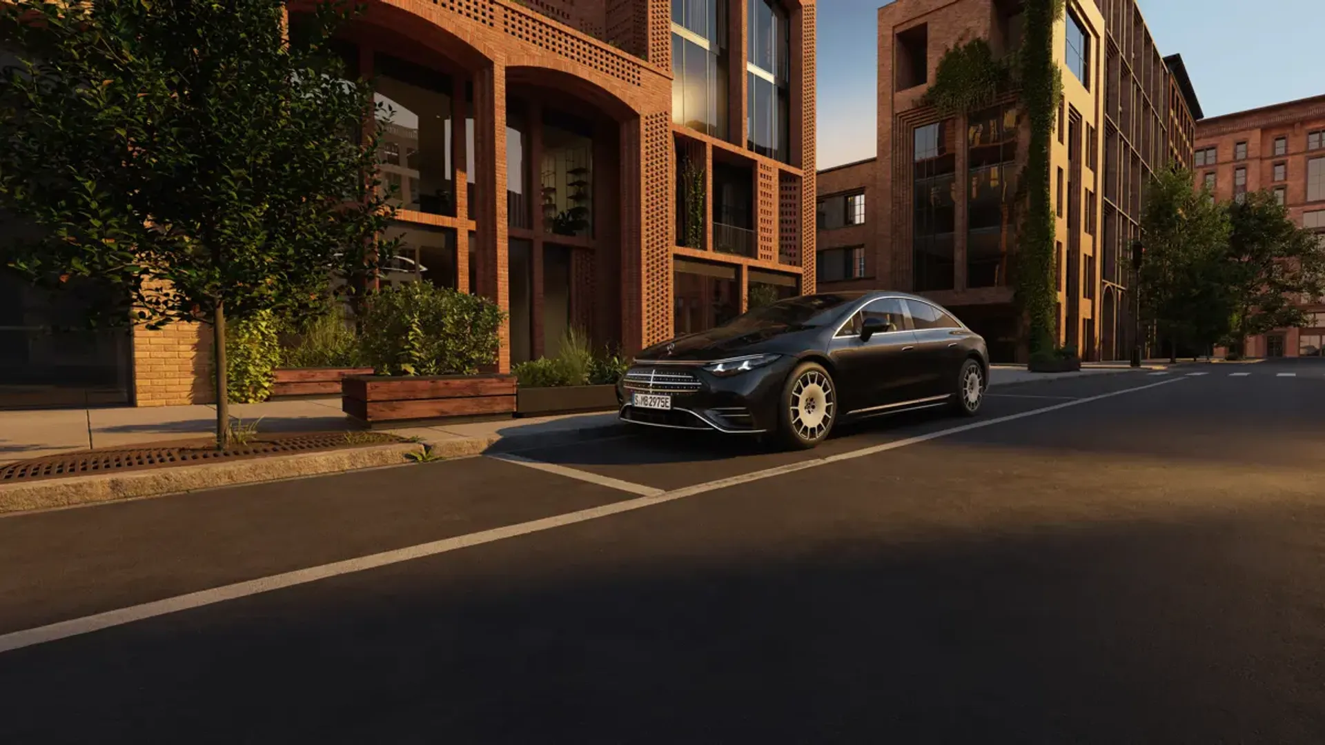 Elettronauti - Mercedes-Benz EQS 400 (MY26) - Blu - Esterno - Vista anteriore a tre quarti