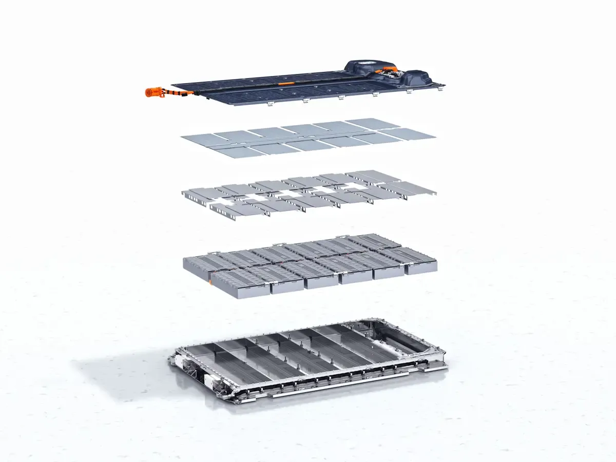 Elettronauti - Mercedes-Benz EQS 400 (MY26) - Schema tecnico - Vista anteriore a tre quarti