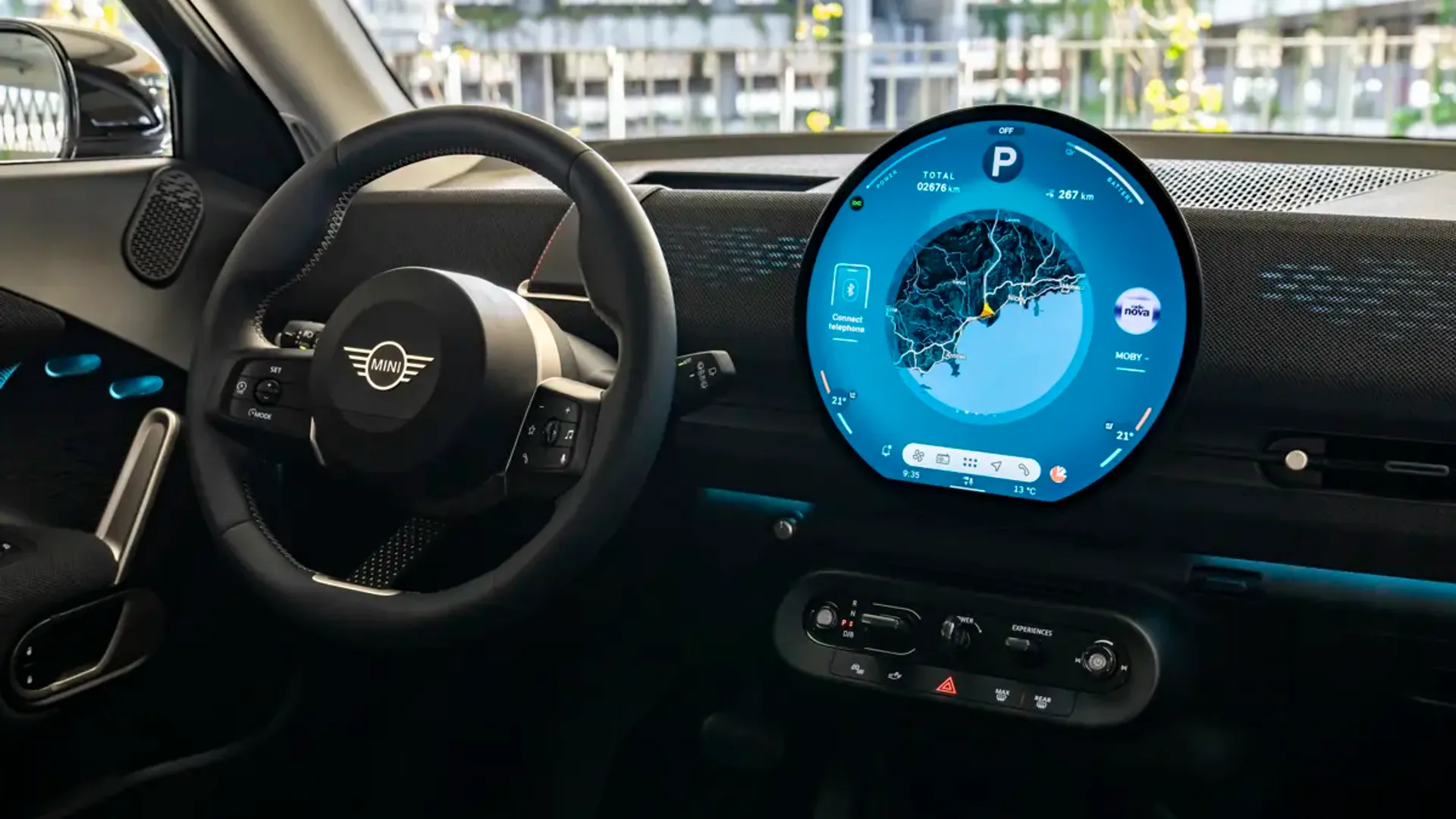 Elettronauti - Mini Aceman E - Infotainment - Vista della plancia