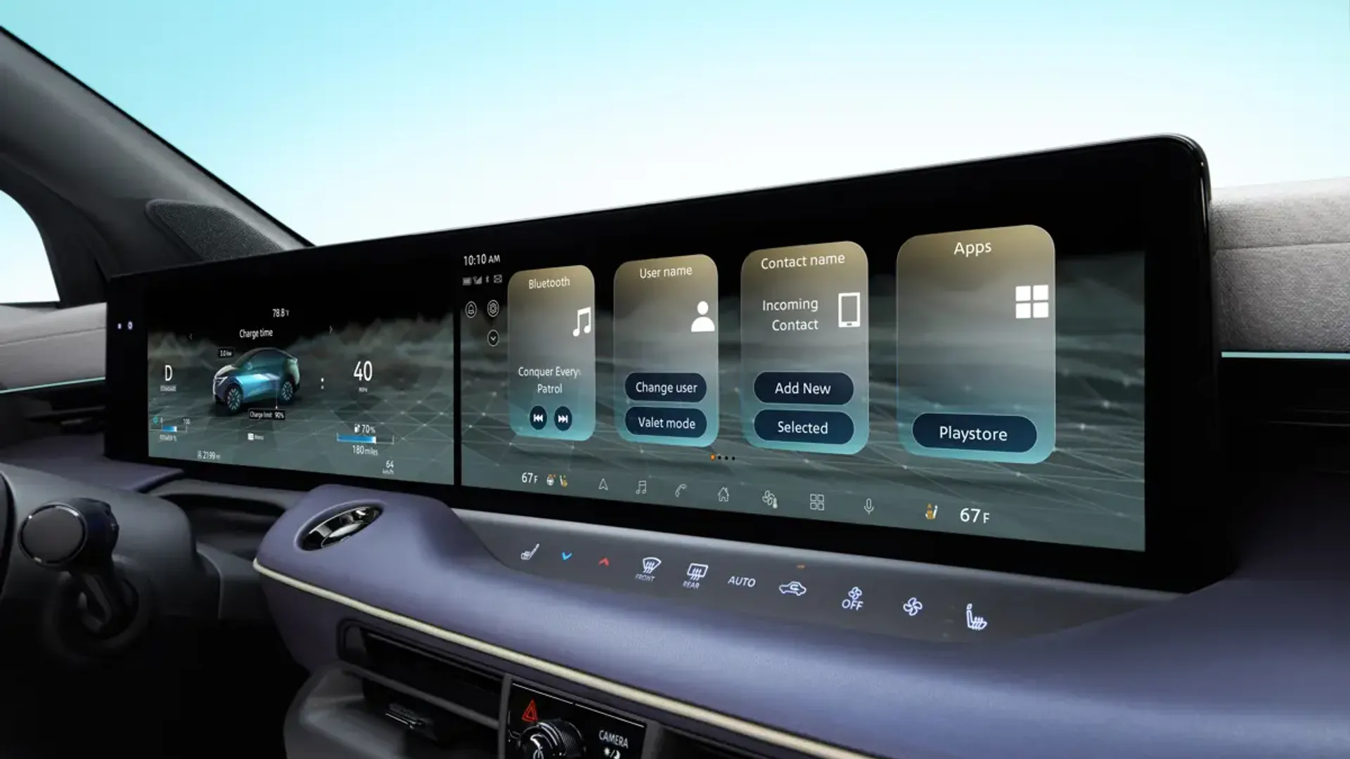Elettronauti - Nissan Leaf Extended Range - Infotainment - Vista della plancia
