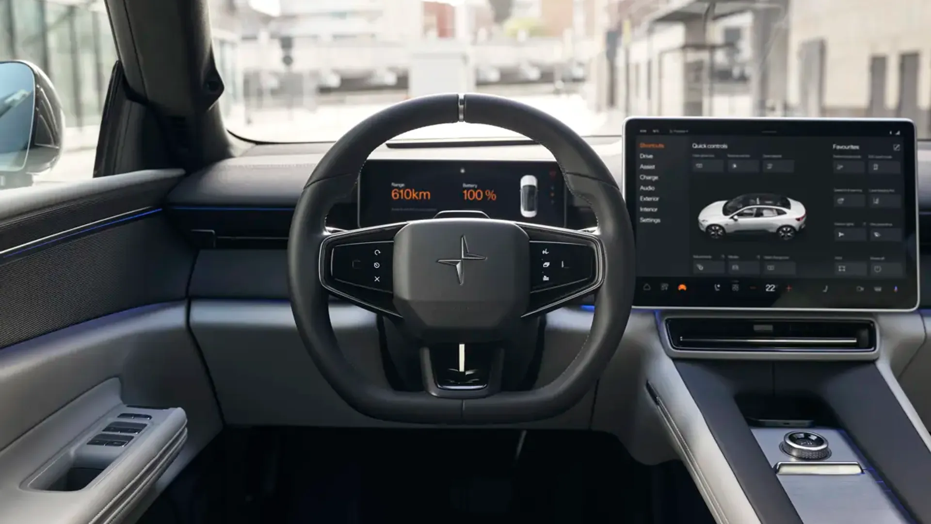 Elettronauti - Polestar 4 Long Range Dual Motor - Infotainment - Vista della plancia
