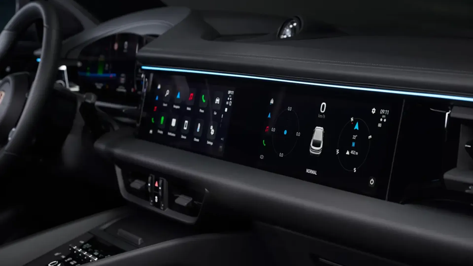 Elettronauti - Porsche Macan 4 - Plancia - Vista della plancia