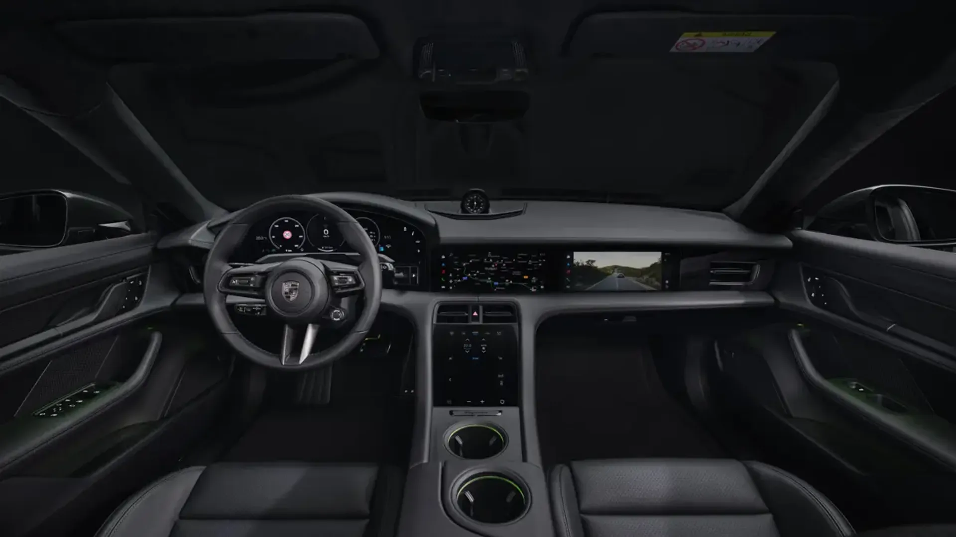 Elettronauti - Porsche Taycan Turbo S Cross Turismo - Nero - Plancia - Vista della plancia