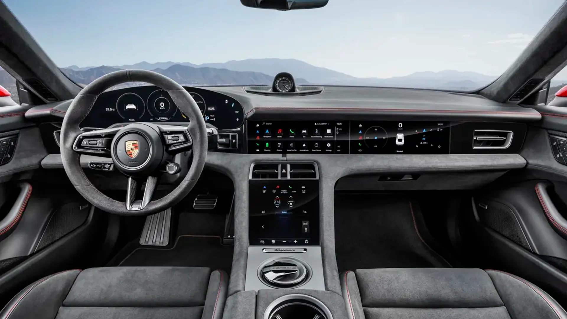 Elettronauti - Porsche Taycan GTS Sport Turismo - Infotainment - Vista della plancia