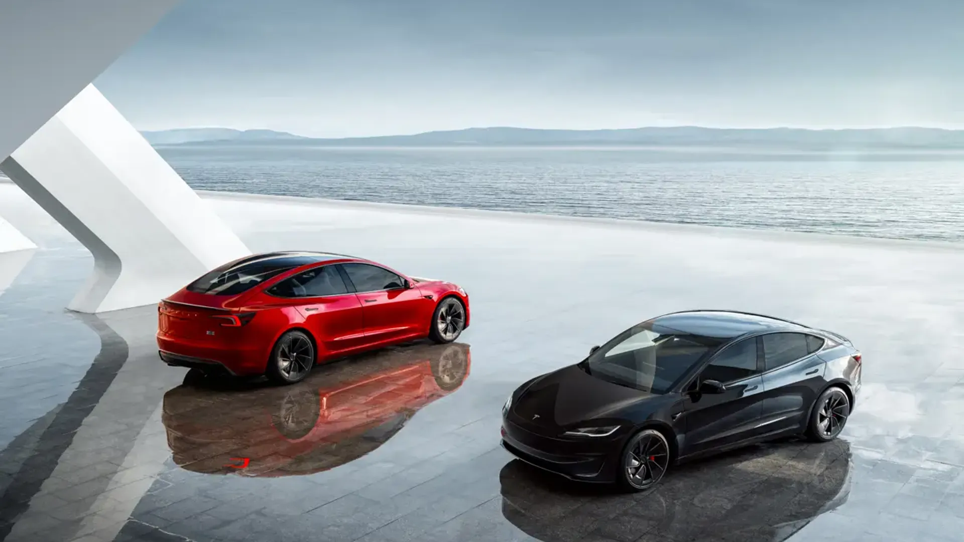 Elettronauti - Tesla Model 3 Performance - Rosso - Esterno - Vista anteriore a tre quarti