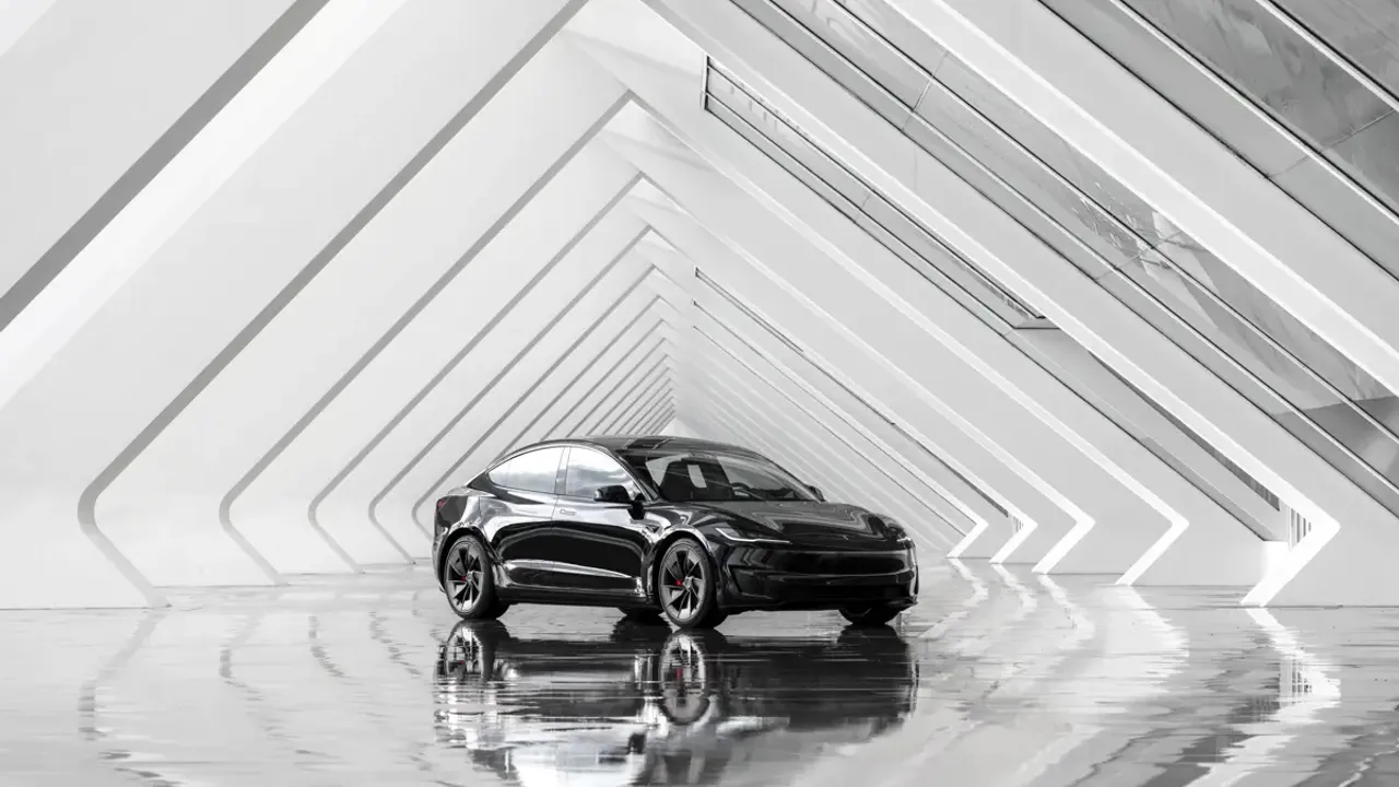 Elettronauti - Tesla Model 3 Performance - Rosso - Esterno - Vista anteriore a tre quarti