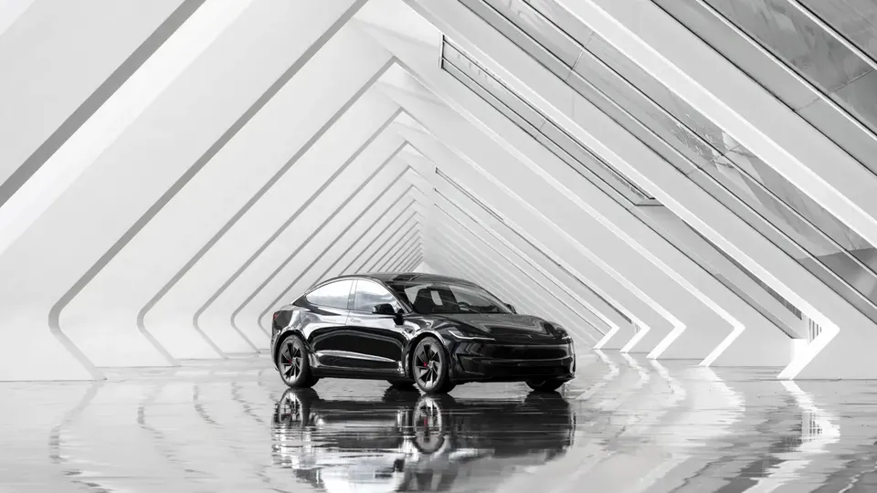 Elettronauti - Tesla Model 3 Performance - Rosso - Esterno - Vista anteriore a tre quarti