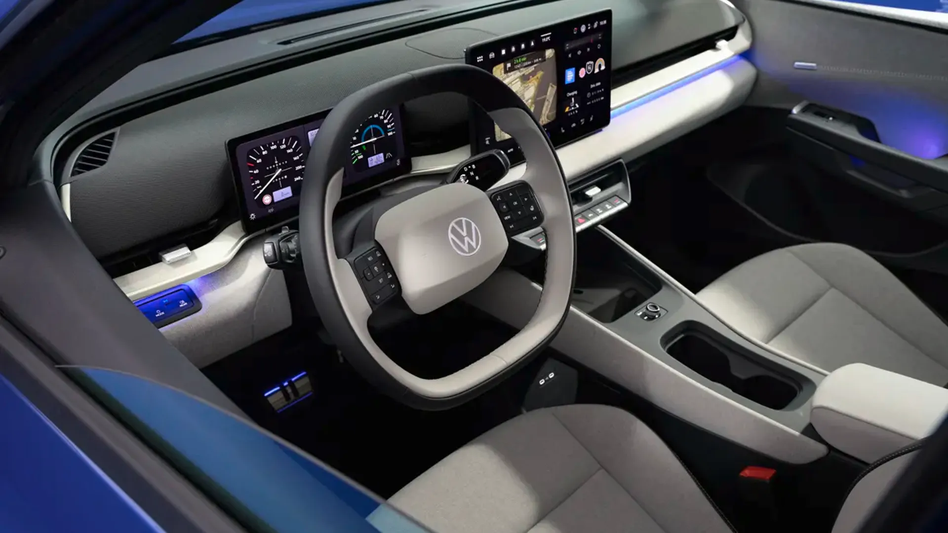 Elettronauti - Volkswagen ID. Polo 155 kW - Blu - Esterno - Vista anteriore a tre quarti