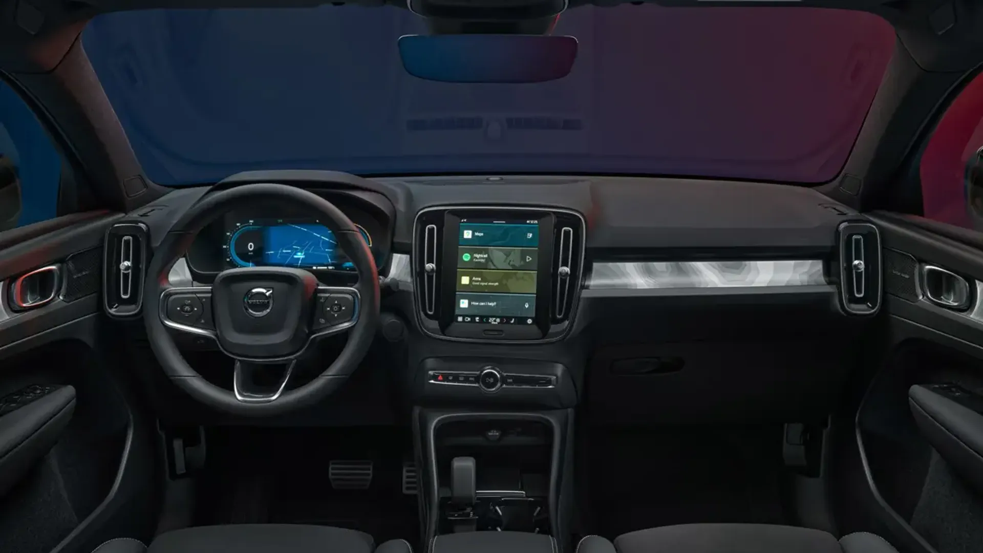 Elettronauti - Volvo EX40 Single Motor - Infotainment - Vista della plancia