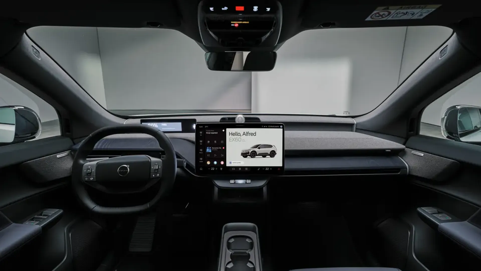 Elettronauti - Volvo EX60 P12 AWD - Interni - Vista della plancia